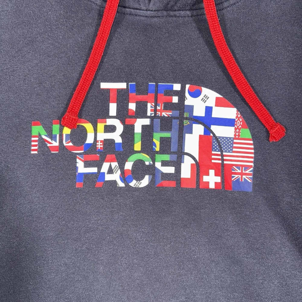 The North Face Olympic National Flag Hoodie Black Retro Men's Large Black - Picture 3 of 9